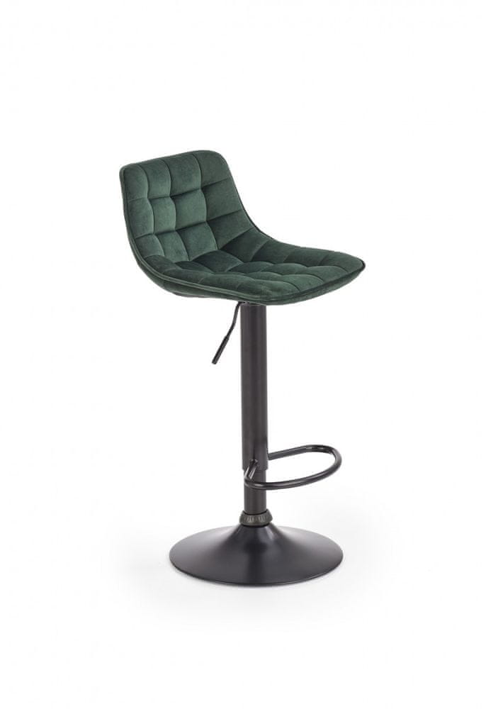 Halmar Barová stolička Forbia tmavo zelená